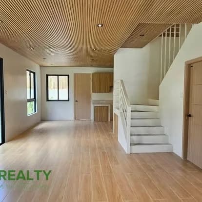 Bright interior with open staircase